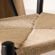 VENTURE DESIGN Alfons spisebordsstol, m. armln - beige rattan og sort stl