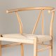 VENTURE DESIGN Alfons spisebordsstol, m. armln - beige rattan og natur stl