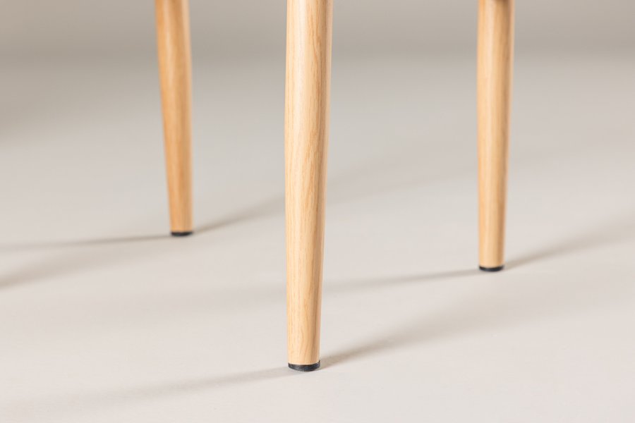 VENTURE DESIGN Alfons spisebordsstol, m. armln - beige rattan og natur stl