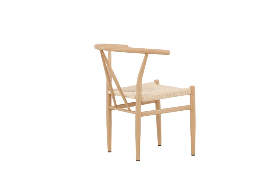 VENTURE DESIGN Alfons spisebordsstol, m. armln - beige rattan og natur stl