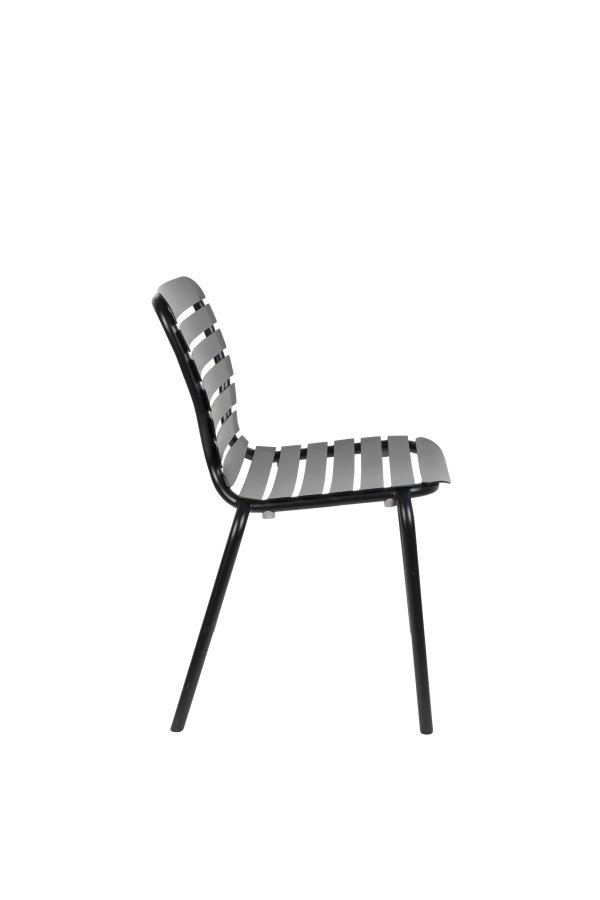 ZUIVER Vondel havestol, stabelbar - sort aluminium