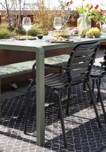 ZUIVER Vondel havestol, stabelbar - sort aluminium