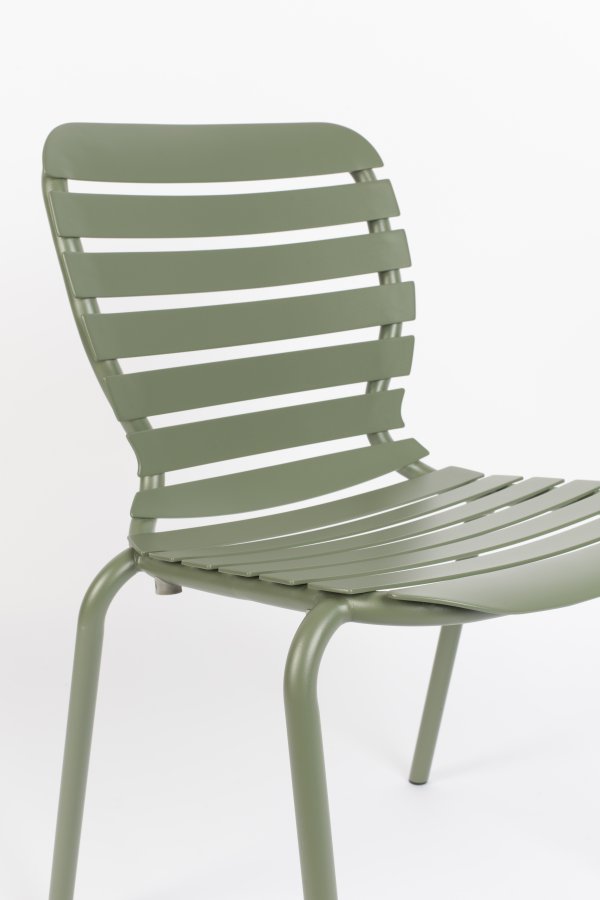 ZUIVER Vondel havestol, stabelbar - grn aluminium