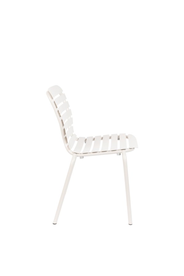 ZUIVER Vondel havestol, stabelbar - ler hvid aluminium