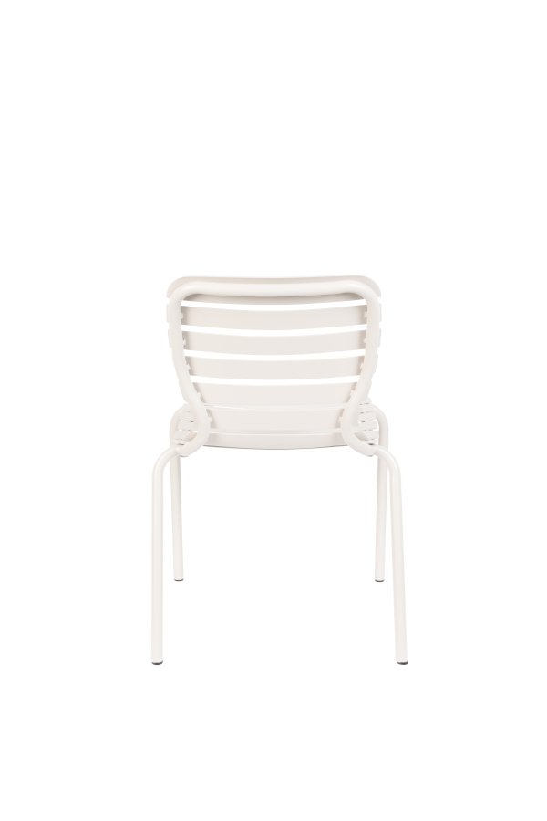 ZUIVER Vondel havestol, stabelbar - ler hvid aluminium