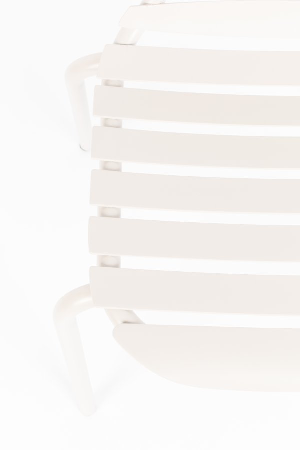 ZUIVER Vondel havestol, stabelbar - ler hvid aluminium