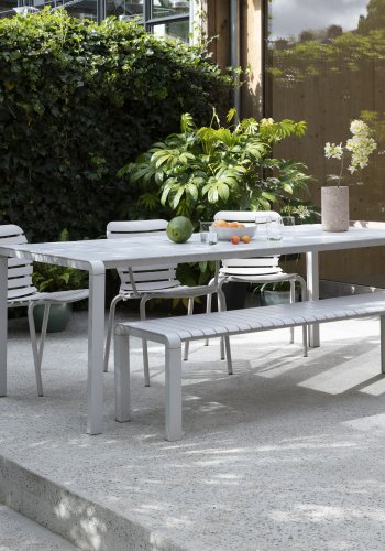 ZUIVER Vondel havestol, stabelbar - ler hvid aluminium