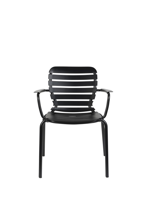 ZUIVER Vondel havestol, m. armln - sort aluminium