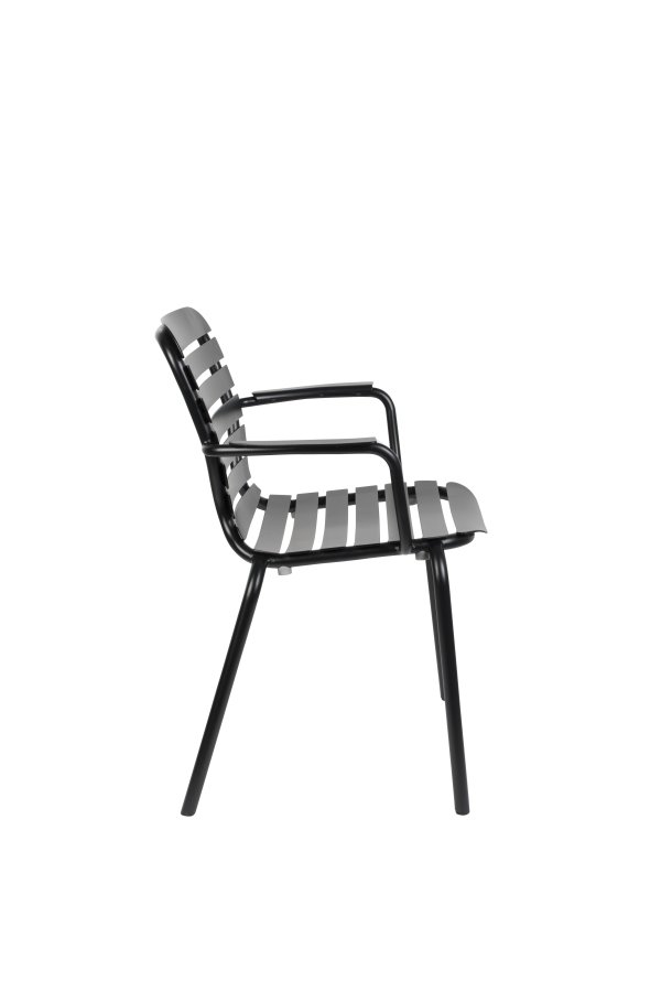 ZUIVER Vondel havestol, m. armln - sort aluminium