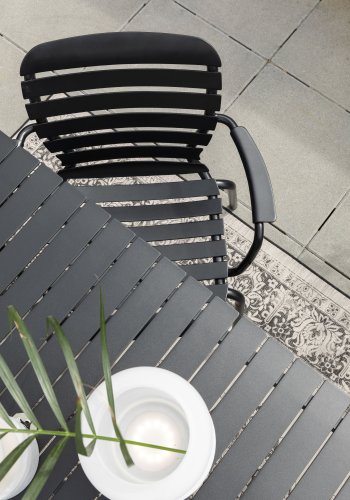 ZUIVER Vondel havestol, m. armln - sort aluminium