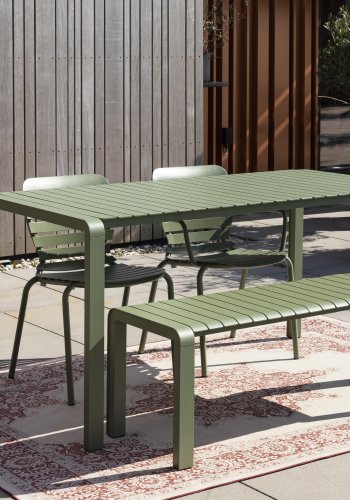 ZUIVER Vondel havestol, m. armln - grn aluminium