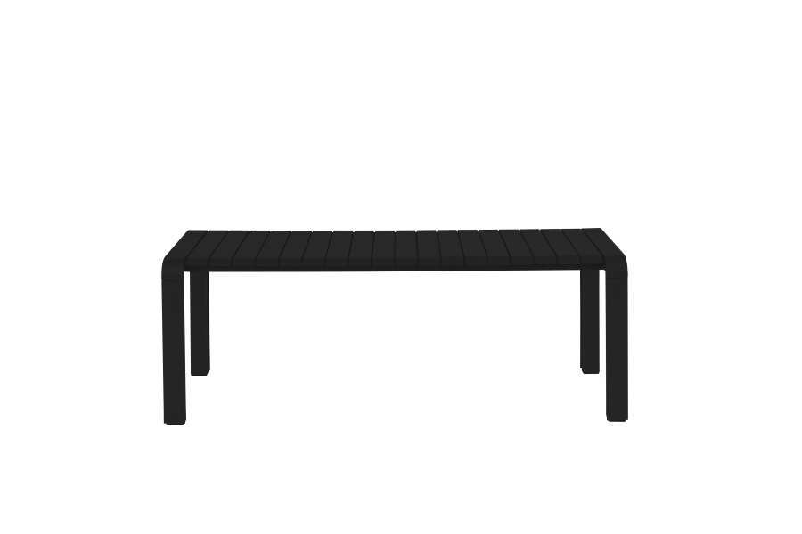 ZUIVER Vondel havebnk, rektangulr - sort aluminium (129,5x45)