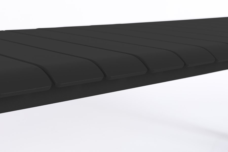 ZUIVER Vondel havebnk, rektangulr - sort aluminium (129,5x45)
