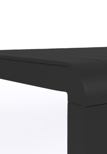 ZUIVER Vondel havebnk, rektangulr - sort aluminium (129,5x45)