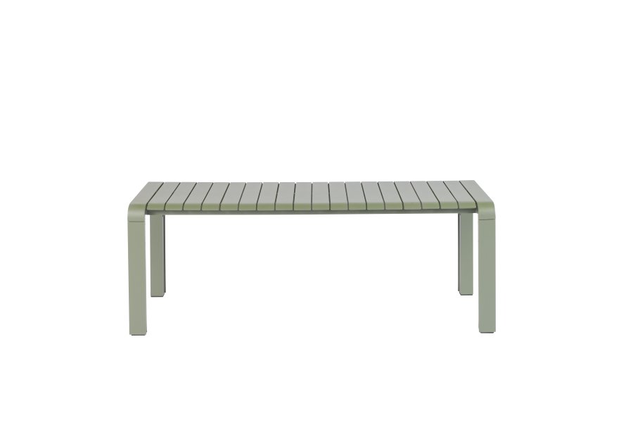 ZUIVER Vondel havebnk, rektangulr - grn aluminium (129,5x45)
