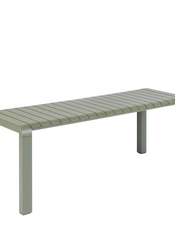 ZUIVER Vondel havebnk, rektangulr - grn aluminium (129,5x45)