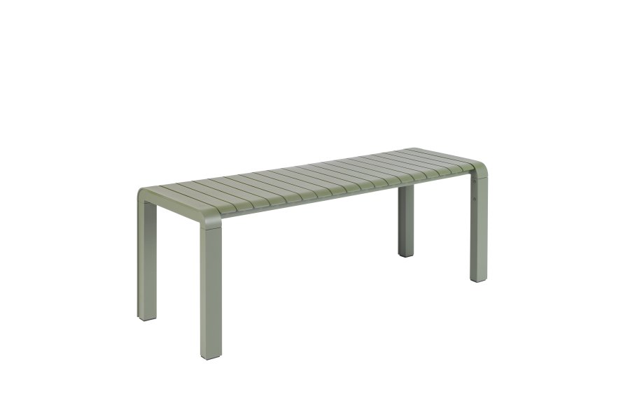 ZUIVER Vondel havebnk, rektangulr - grn aluminium (129,5x45)