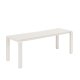 ZUIVER Vondel havebnk, rektangulr - ler hvid aluminium (129,5x45)