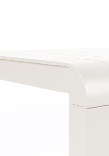 ZUIVER Vondel havebnk, rektangulr - ler hvid aluminium (129,5x45)