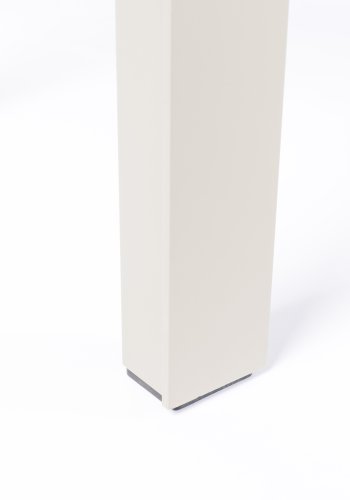 ZUIVER Vondel havebnk, rektangulr - ler hvid aluminium (129,5x45)