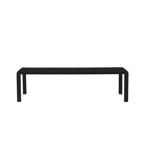 ZUIVER Vondel havebnk, rektangulr - sort aluminium (175x45)