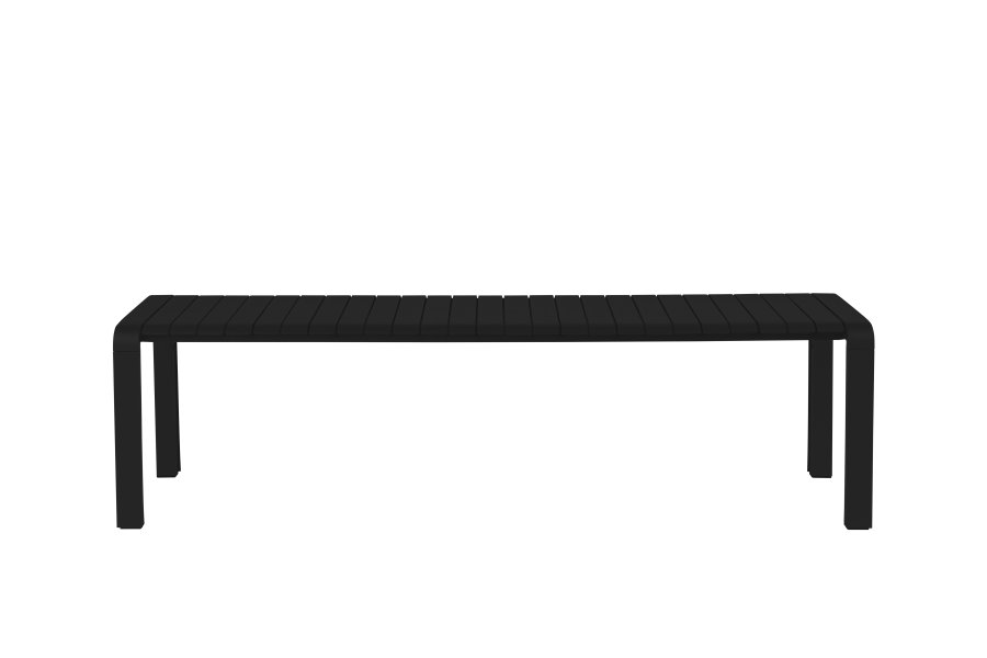 ZUIVER Vondel havebnk, rektangulr - sort aluminium (175x45)