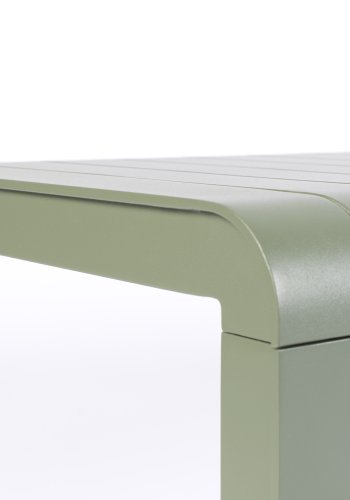 ZUIVER Vondel havebnk, rektangulr - grn aluminium (175x45)