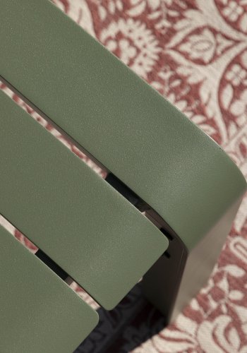 ZUIVER Vondel havebnk, rektangulr - grn aluminium (175x45)