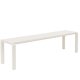 ZUIVER Vondel havebnk, rektangulr - ler hvid aluminium (175x45)