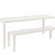 ZUIVER Vondel havebnk, rektangulr - ler hvid aluminium (175x45)
