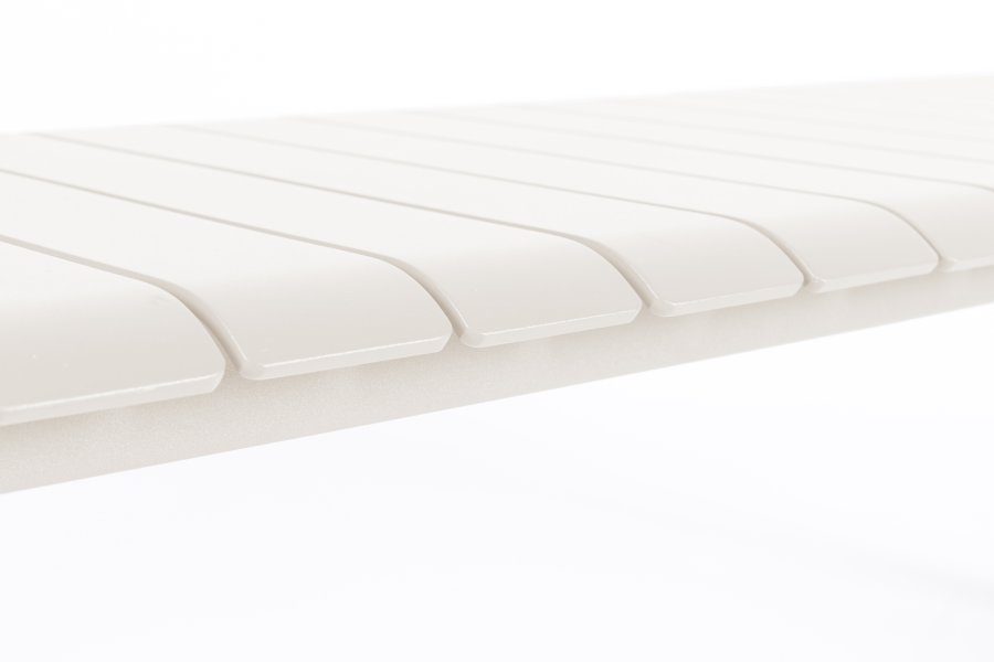 ZUIVER Vondel havebnk, rektangulr - ler hvid aluminium (175x45)