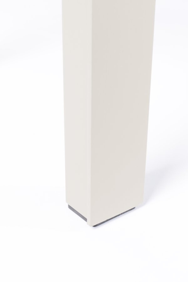 ZUIVER Vondel havebnk, rektangulr - ler hvid aluminium (175x45)