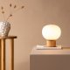 VENTURE DESIGN Cholet bordlampe - hvid glas og natur jern