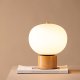 VENTURE DESIGN Cholet bordlampe - hvid glas og natur jern