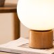 VENTURE DESIGN Cholet bordlampe - hvid glas og natur jern