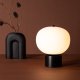 VENTURE DESIGN Cholet bordlampe - hvid glas og sort jern
