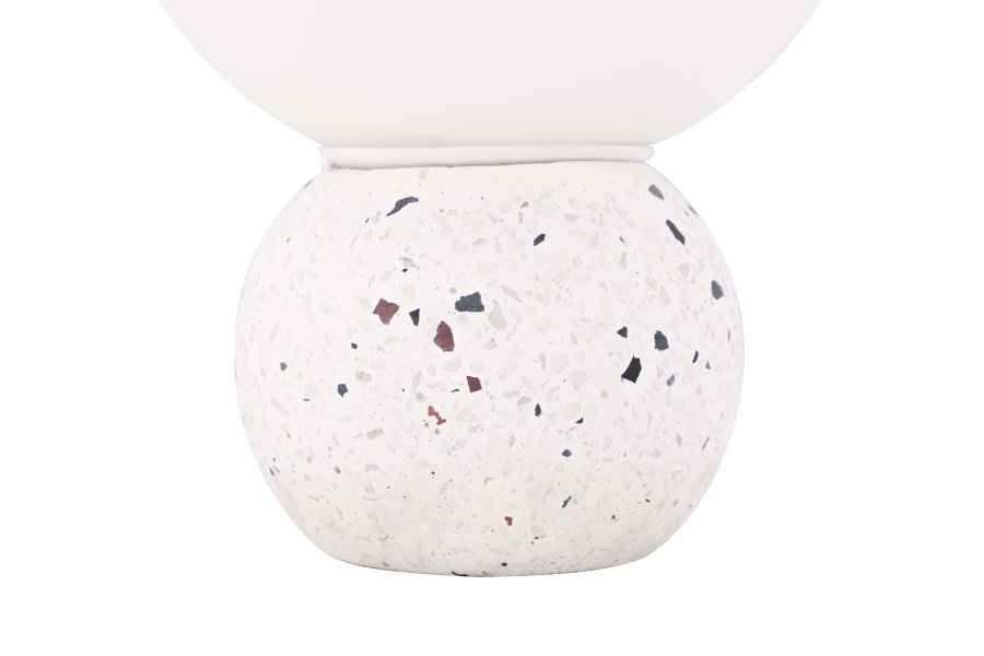 VENTURE DESIGN Metz bordlampe - hvid glas og hvid terrazzo
