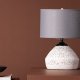 VENTURE DESIGN Sisteron bordlampe - mrkegr hr og hvid terrazzo