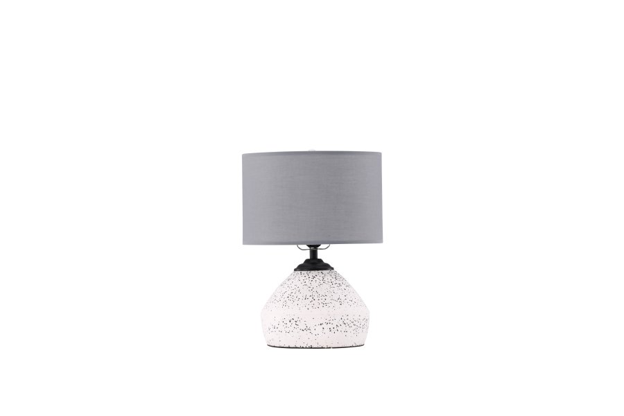 VENTURE DESIGN Sisteron bordlampe - mrkegr hr og hvid terrazzo