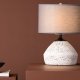 VENTURE DESIGN Sisteron bordlampe - mrkegr hr og hvid terrazzo