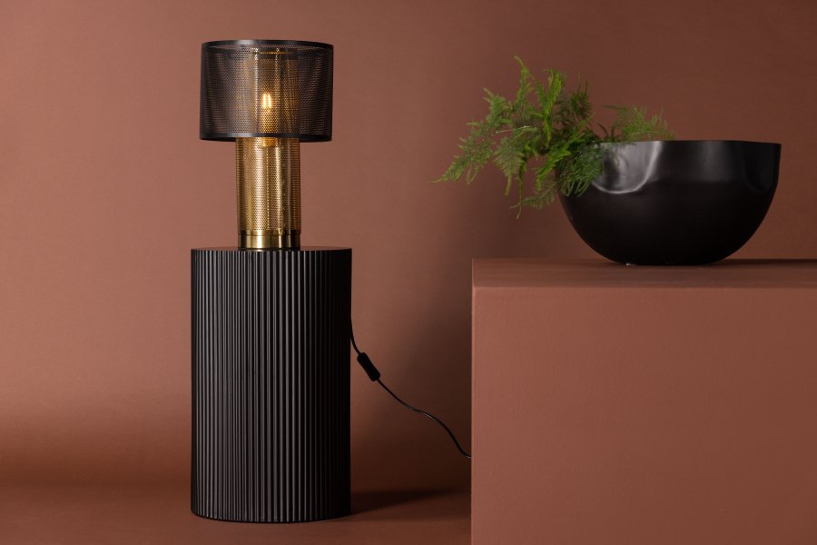 VENTURE DESIGN Gap bordlampe - guld og sort jern