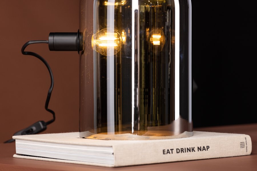 VENTURE DESIGN Quentin bordlampe - rgfarvet glas