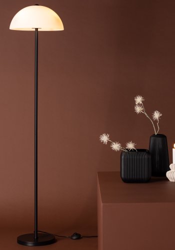 VENTURE DESIGN Ferrand gulvlampe - hvid glas og sort jern