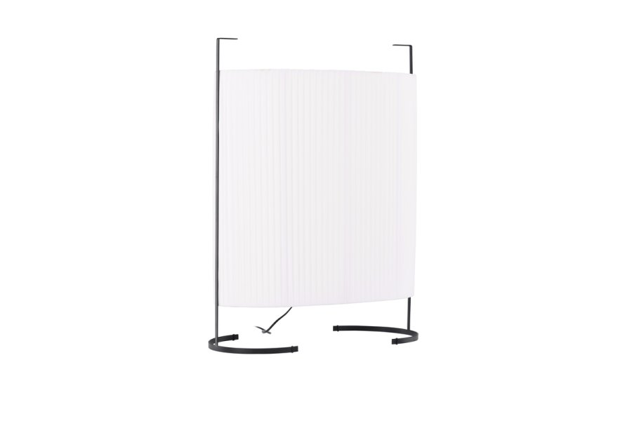VENTURE DESIGN Rennes gulvlampe, Large - hvid stof og sort jern