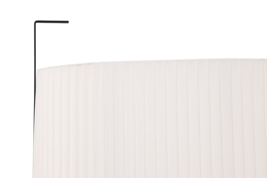 VENTURE DESIGN Rennes gulvlampe, Large - hvid stof og sort jern