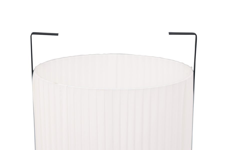 VENTURE DESIGN Rennes gulvlampe, Small - hvid stof og sort jern