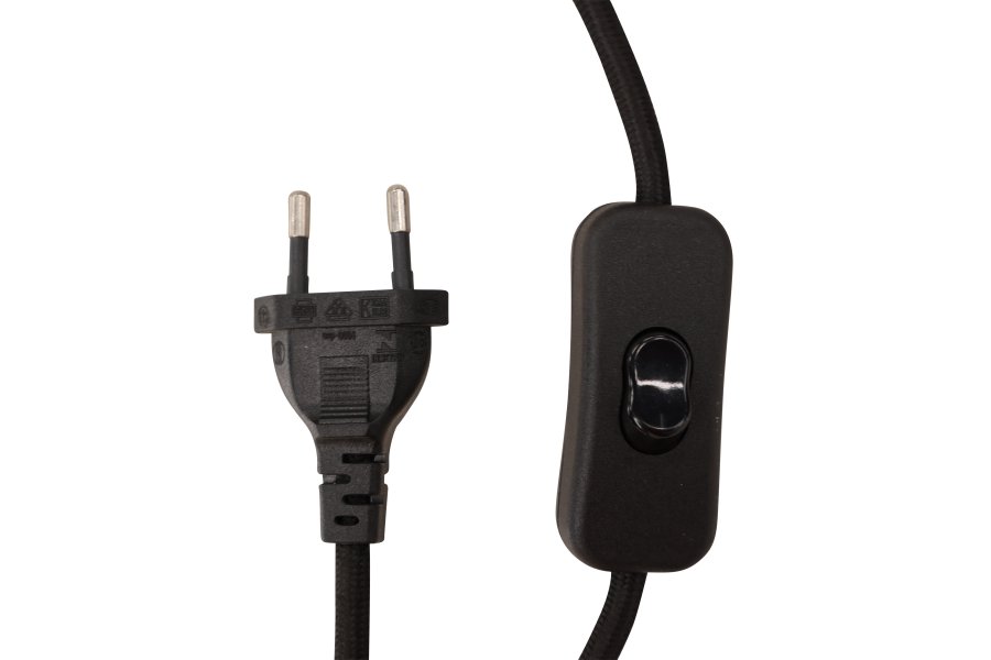 VENTURE DESIGN Troyes vglampe, m. hylde - hvid glas og sort jern