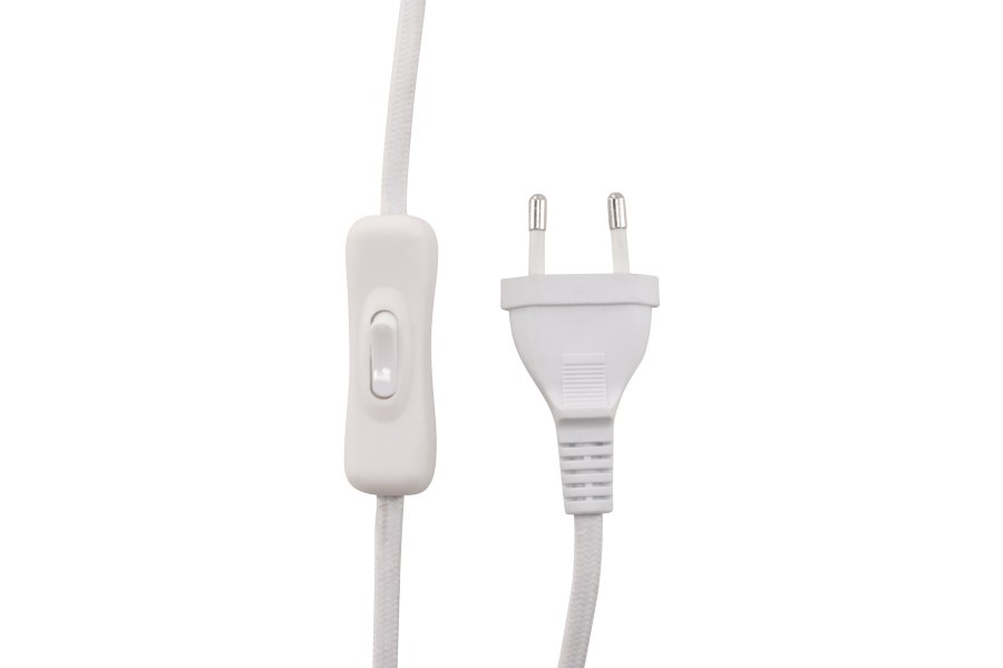 VENTURE DESIGN Troyes vglampe, m. hylde - hvid glas og lysegr jern