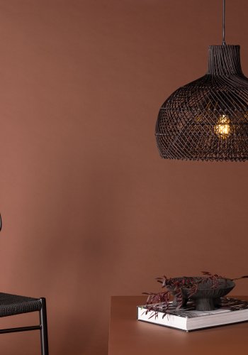 VENTURE DESIGN Laroche loftlampe - sort rattan