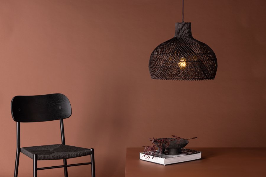 VENTURE DESIGN Laroche loftlampe - sort rattan